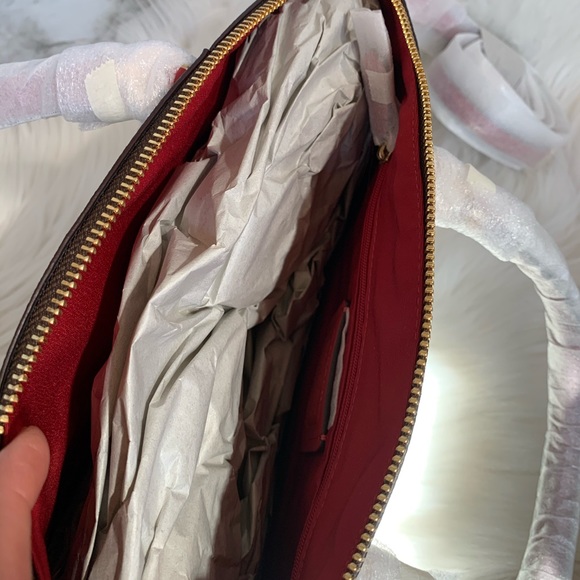 Coach Prairie Satchel Signature Canvas Brown Red - Picture 6 of 7